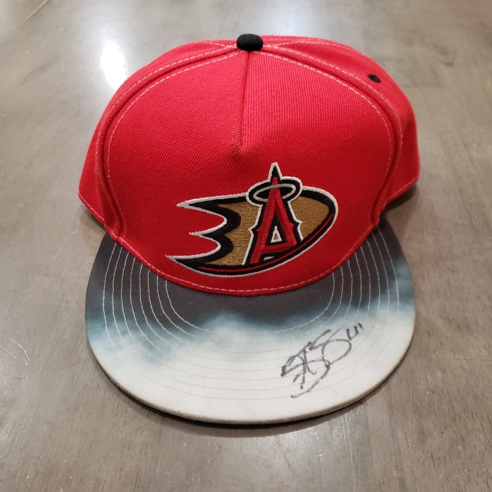 Anaheim Ducks Hat Cap Snap Back Mens Red Black Hockey NHL Adjustable Adult